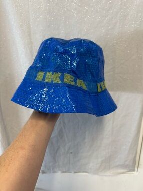 IKEA ONE SIZE BLUE ADJUSTABLE BUCKET HAT CAP   Limited Fashion Hat OS fits most